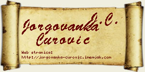 Jorgovanka Čurović vizit kartica